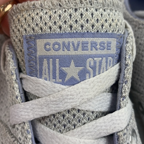 Converse All Star Low Profile Sneakers Size 8 Light gray White Lace up EUC - Picture 6 of 14